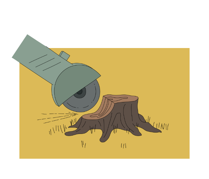 Stump grinding service